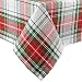 DII Christmas Plaid Square Tablecloth, 100% Cotton with 1/2" Hem, 60x120" - Seats 10 to 12