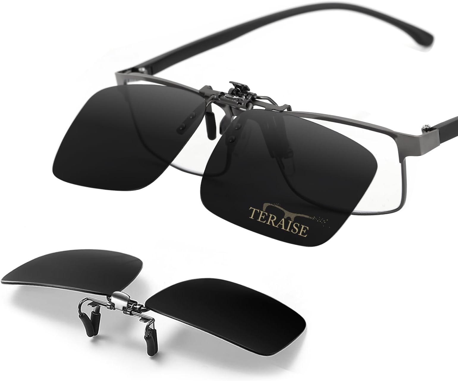 TERAISE Polarized Clip on Sunglasses Over Prescription Glasses Anti-Glare