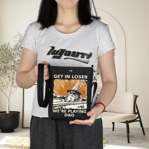 DND Gift Get In Loser We're Playing D&D Crossbody Bag Minimalist DND Handbag DND Group Gift Dungeon Master Handle Bag4