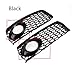 ZHANGKE CHULONG 2X Negro Coche Niebla Luz Lámpara Lámpara Parrilla Parrilla Hex Hex Front Grill Grill Fit para Audi A5 S- Línea / S5 B8 RS5 2008 2009 2010 2011 2012 (Color : Black)