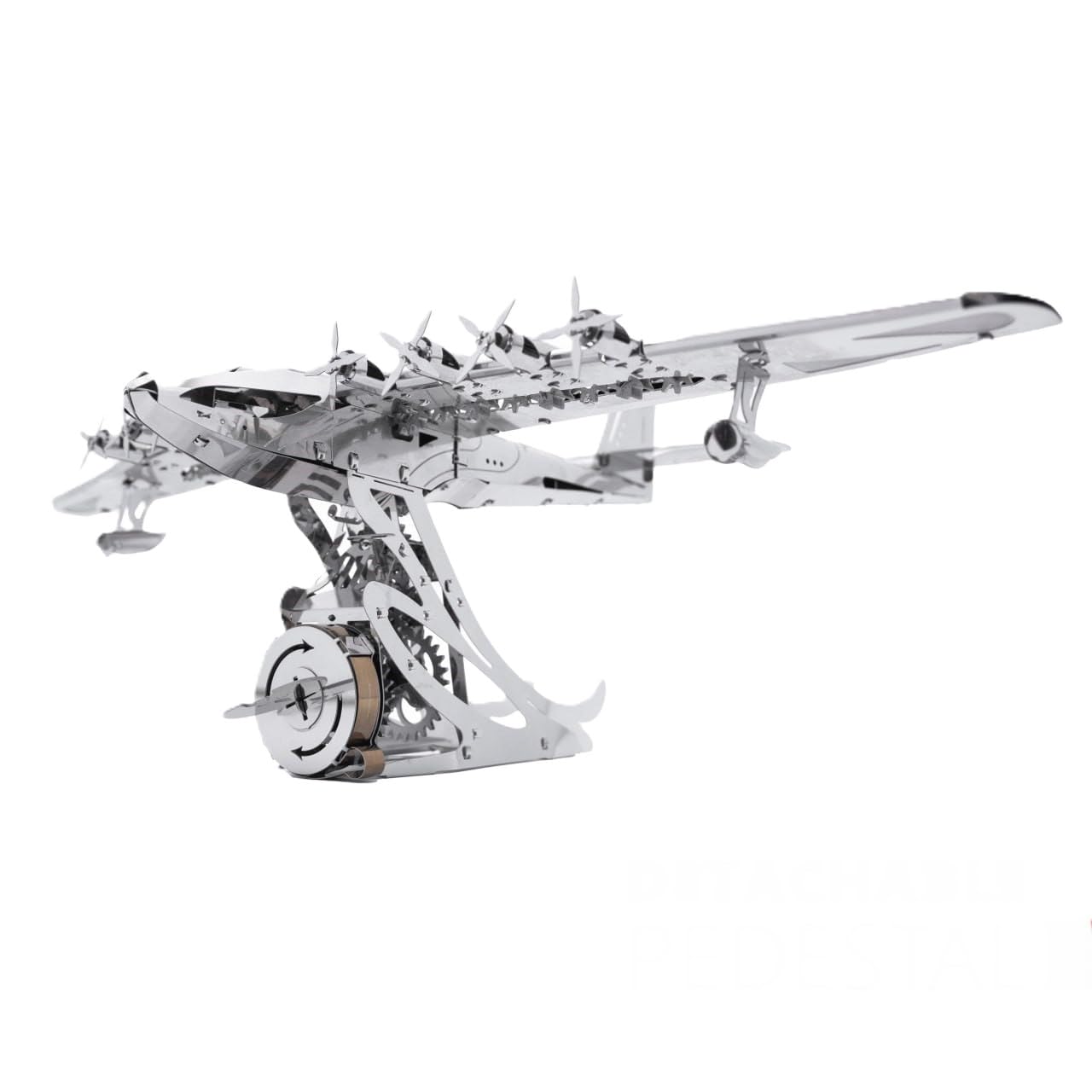 METAL TEMPS Hercules Hughes H-4 Herkuleles Sapin Goose - Kit de modélisme 3D en métal avec mécanisme pivotant, modèle volant herkules, plateforme amovible, 170 pièces.