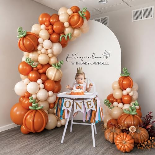 CROSSFINGERS Fall Pumpkins Balloon Arch Kit Baby Shower Decoration — view 3