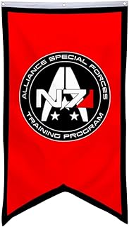 Yanbooch Alliance Special Force Banner Flag N7 Military Army Banner Game Poster Man Cave Bed Room Home Office Party Decor 30x50 Inch (Red)
