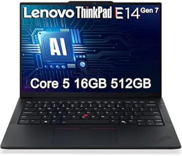 Lenovo ThinkPad E14 Gen 6 Business AI PC Laptop (14" FHD+ Anti-Glare, Intel 12-Core Ultra 5 125U (> i7-1355U), 16GB DDR5 RAM, 512GB SSD) Backlit, Fingerprint, 1080p Webcam, Thunderbolt 4, Win 11 Pro