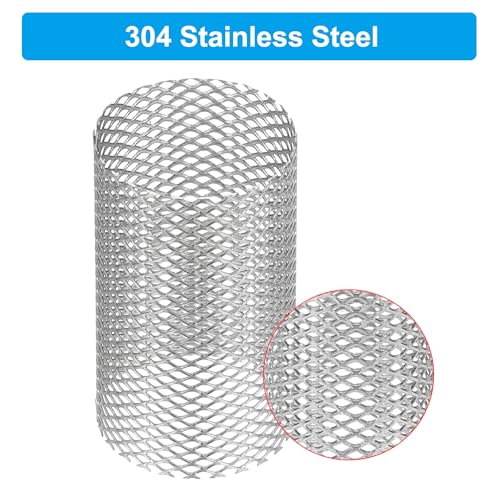 Image of PATIKIL 4 Pcs 25mm OD Strainer Mesh, 40mm H Screen Y Shaped Strainer Filter Valve Mesh Screen 304 Stainless Steel Strainer Mesh for Debris Pump Water Oil Separation