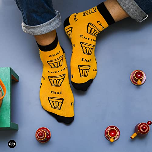 Image of DYNAMOCKS Men's and Women's Combed Cotton Ankle Length Socks (Pack of 6) (Multicolour, Free Size)