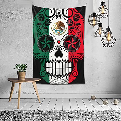 タペストリー メキシカンスカル メキシコ 壁飾り 間仕切りカーテン インテリア 窓カーテン 模様替え 部屋飾り 壁掛け おしゃれ 人気 ウォールアート 浴室 掛け物 自宅やお店の装飾 遮光 目隠し 152x102cm 誕生日 プレゼント