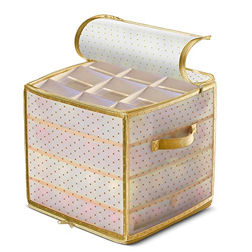 Caja de almacenamiento para 64 bolas de adorno para árbol de Navidad, bolsa de decoración hermética (multicolor, talla única)