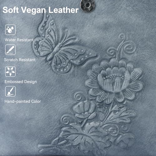 Image of Small Crossbody Purse for Women, Vegan Leather Multi Pocket Bag | Small Crossbody Bags for Women with Embossed Design, Adjustable Strap, Lightweight Travel Shoulder Bag for Daily Use and Gift