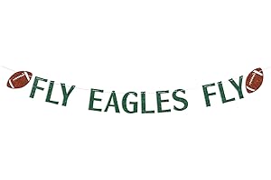 Whimsical Eagles Themed Party Banner: "Fly Eagles Fly"