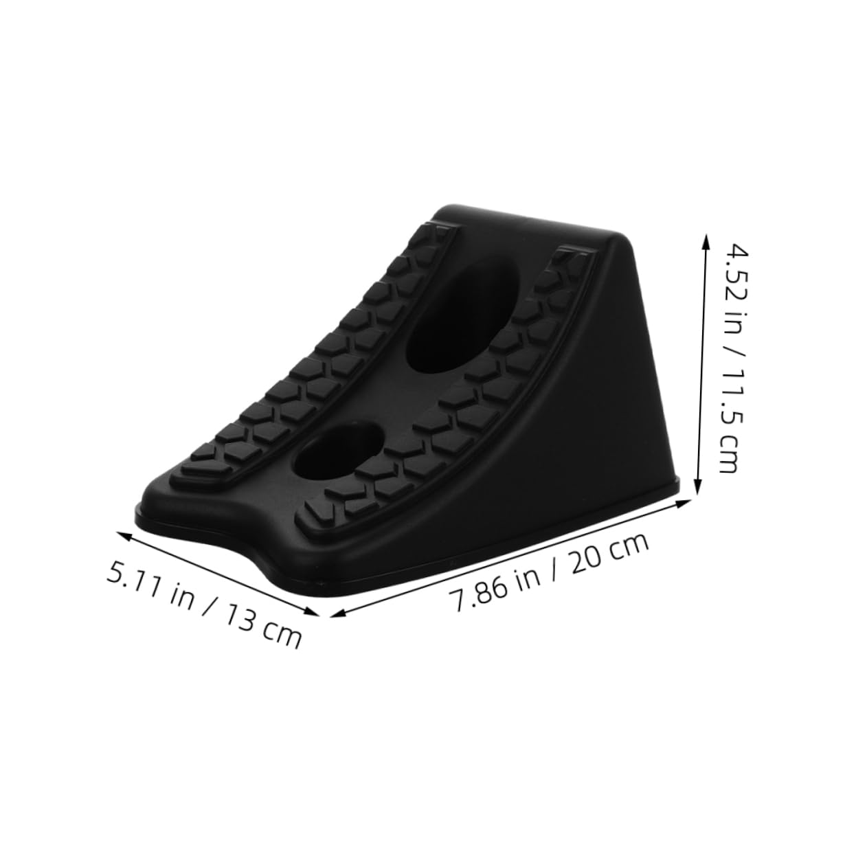 GRIRIW 2pcs Heavy Duty Plastic Wheel Chock for Cars Rvs Off Road Vehicles Durable Tire Blocks for Preventing Wheel Slippage Ensuring Accurate Positioning