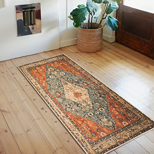 Tapete decorativo Boho 2 x 4 pies lavable a máquina miniatura 6