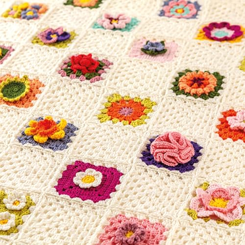 Granny Square Blumen Häkel-Karten (Deutsche Ausgabe): 50x häkeln, mixen und matchen. Mit Häkelschrift und Foto zu jedem Granny Square und praktischem ... (Granny Squares (Häkelanleitungen))
