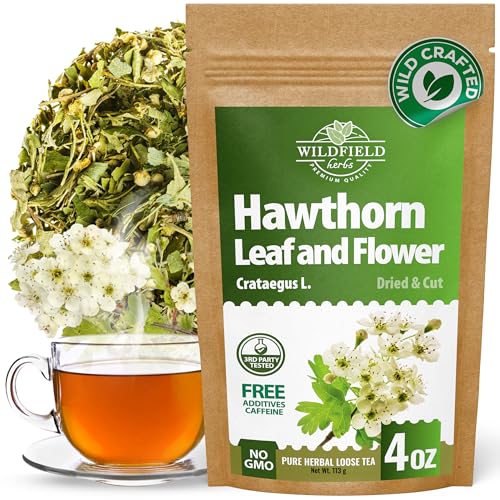 Image of 4 oz. Hawthorn Tea Hawthorne Leaf Flower Herbal Tea (Crataegus) - 113g Hawthorn Leaves & Flower Herb Espino Blanco Hojas