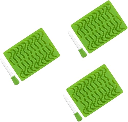 Ciieeo 3 moldes de chocolate para bloques de hielo, moldes de silicona para caramelos, moldes de silicona para caramelos, moldes de silicona para