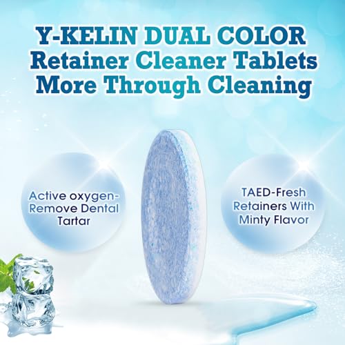 Y-Kelin Retainer Cleaner Tablets Invisalign Cleaner Denture Cleaning Tablets,Remove Stains Away,3 Month Nature Supply thumb #1