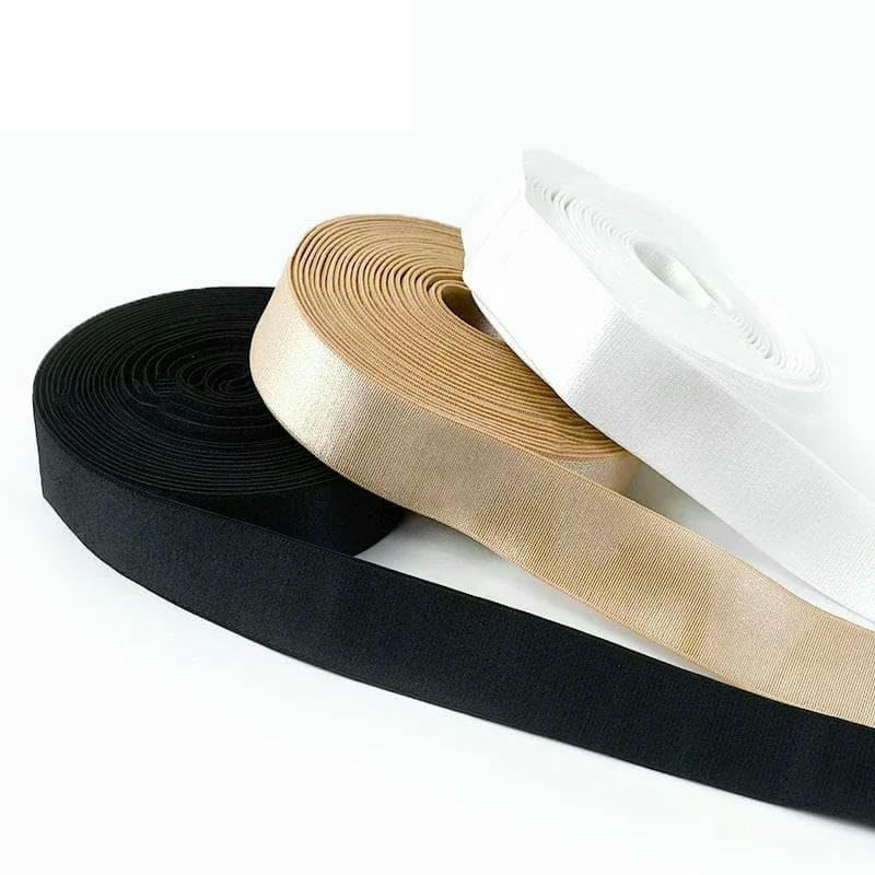 10/20/50 Meter 6–30 mm Nylon-Gummibänder für Unterwäsche, Schultergurt, BH-Gürtel, DIY-Kleidungsstück, Gummiband, Nähzubehör-Schwarz01-12 mm-50 Meter