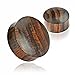 Produktbild Holz Plug Ohr Flesh Tunnel Wood 3-50mm Ear Plug Sattle Fit Double Flared Organic dunkelbraun 10 mm
