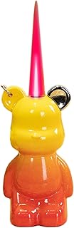Mychus Personality Fashion Windproof Cartoon Lighter,Multicolor Gradient Lighter,Refillable Butane Lighter,Windproof Pendant Key Chain Lighter, Girls Retro Collection Gift Lighter (Yellow-red)