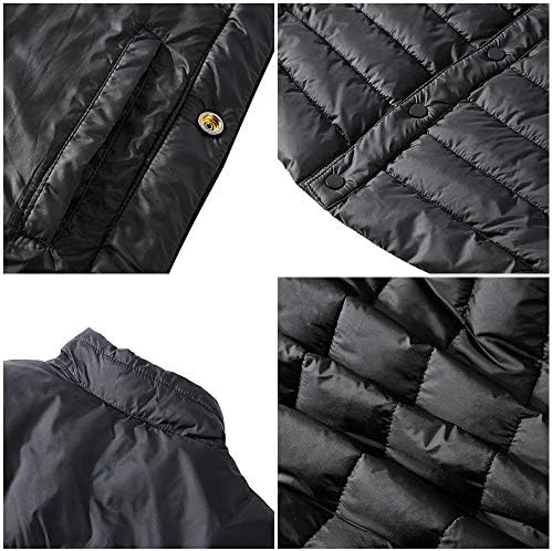 Giolshon Men's Quilted Lightweight Padding Jacket, Puffer Coat Cotton Filling