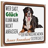 Cette charmante plaque en bois met en valeur l'amour des chiens de montagne bernois. Avec une citation humoristique et une image charmante, c'est un must pour tous les amoureux des chiens. Parfait pour le salon, le couloir ou la clôture de jardin, il rappelle que le vrai bonheur a souvent quatre pattes. Un point fort décoratif qui apportera chaleur et joie à votre intérieur.