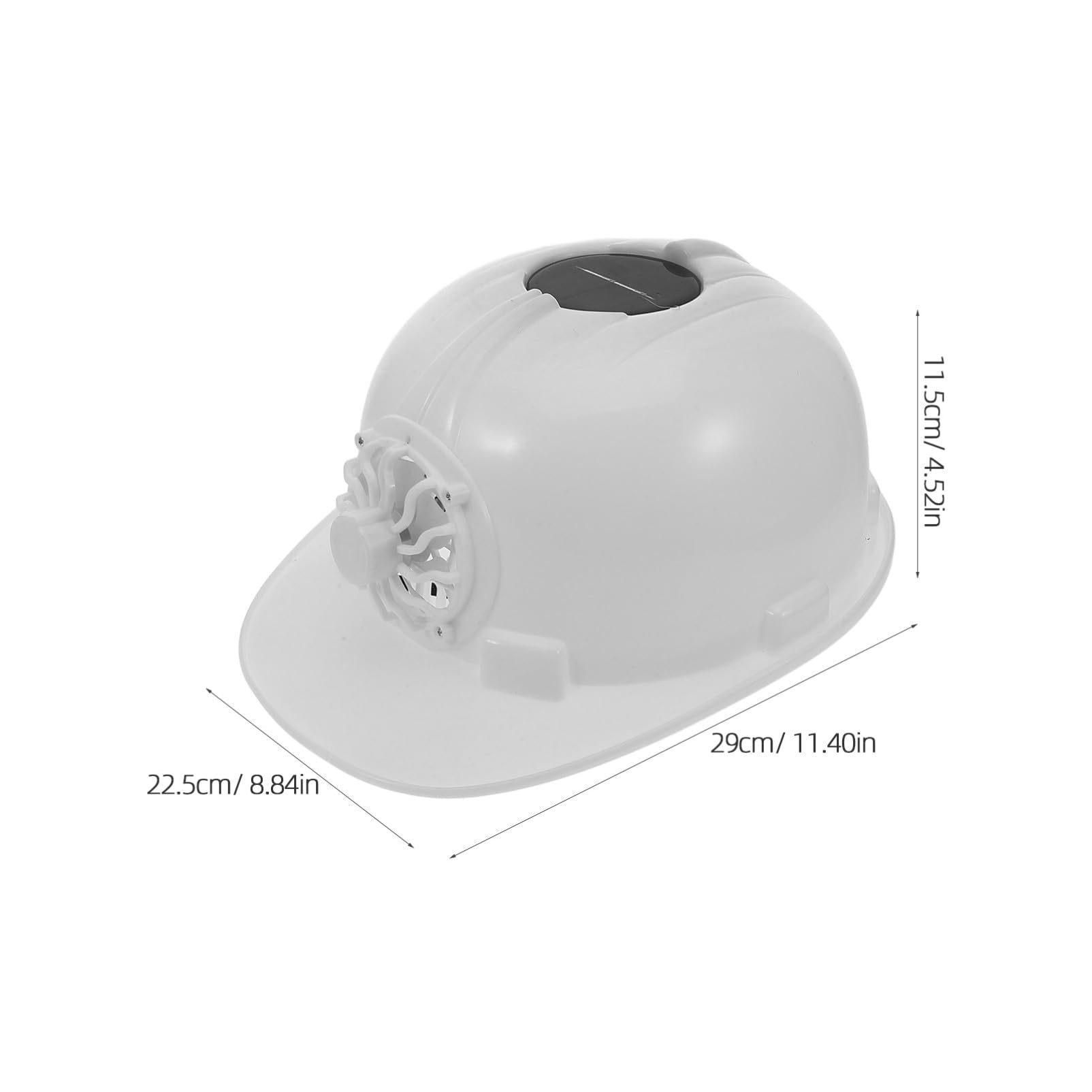 Garneck Casque de Sécurité Chantier avec Ventilateur Solaire Intégré Protection UV Ventilé et Respirant pour Travailleurs Extérieurs et Activités Plein Air