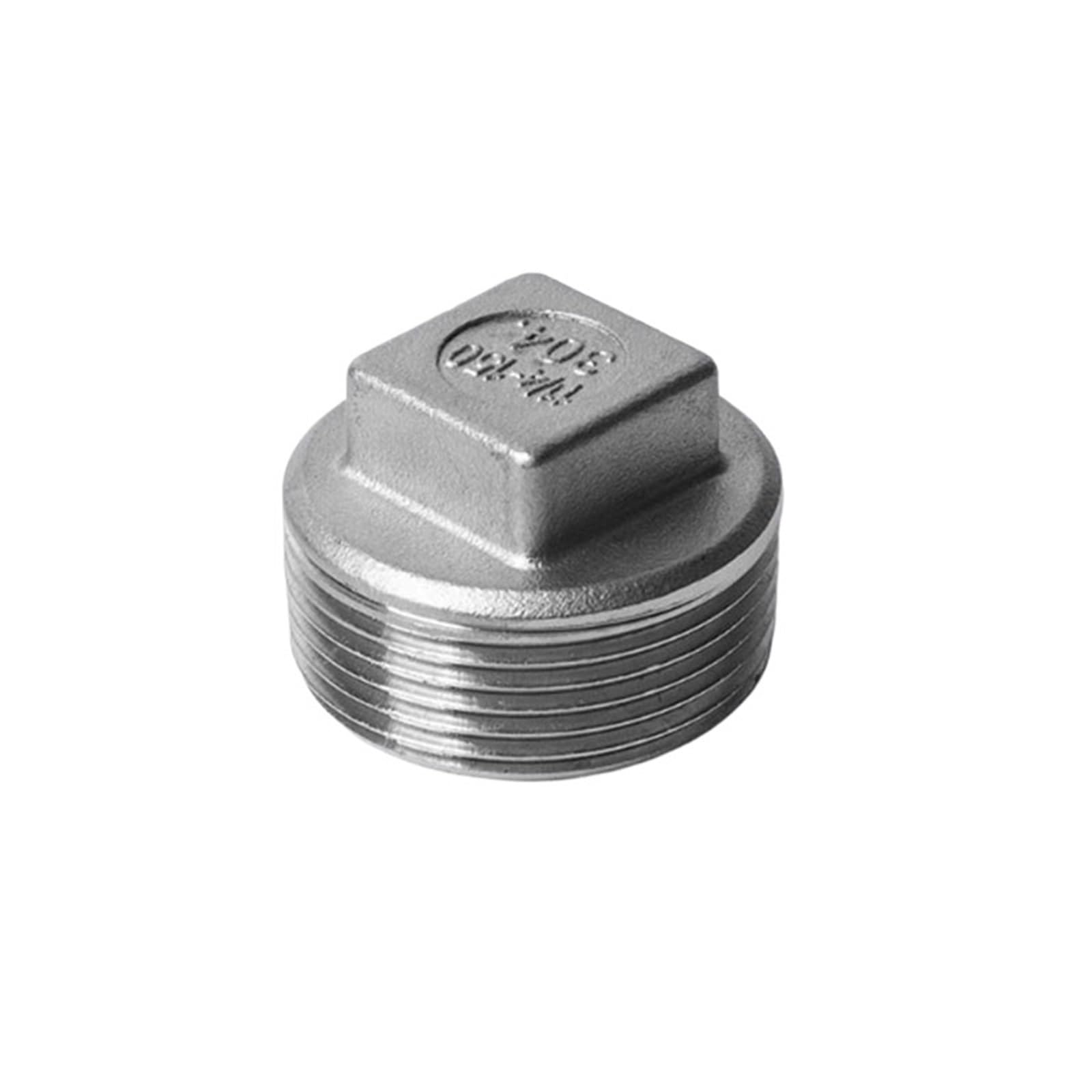 Tapón macho BSP de 1/4 pulgada con cabeza hexagonal en acero 201SS para tuberías de agua
