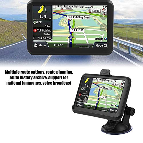 Keenso Universal 5 Inch Touch Screen GPS Navigation System for Car Truck 256MB 8GB w/Back Clip/Lifetime Maps/Live Traffic/Live Parking/Driver Alerts/Automatic Voice
