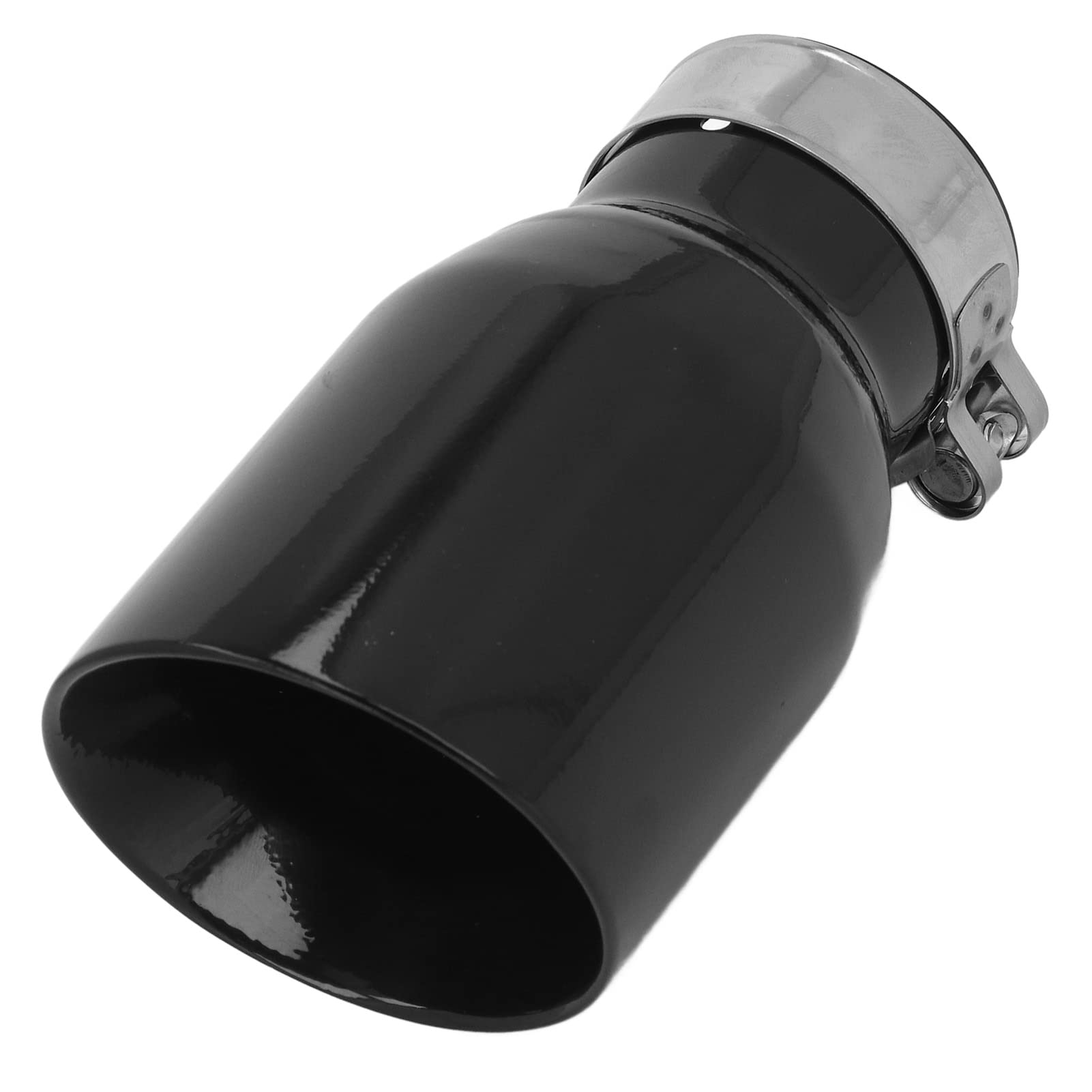 Aramox Terminale di Scarico, 160mm Punta di Scarico con Taglio Inclinato Ingresso Terminale di Scarico Auto 60mm Uscita 89mm Acciaio Inossidabile Nero per di Emissione
