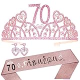 70th Birthday Decorations,70th Birthday Gifts for Women,70th Birthday,Happy 70th Birthday Decorations,70th Birthday Party Favors,70th Birthday Sash,70th Birthday Crown,70th Birthday Decor