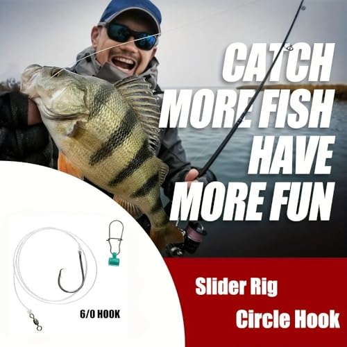 Set de 3 rigs slider para pesca en agua salada con anzuelo de acero miniatura 5