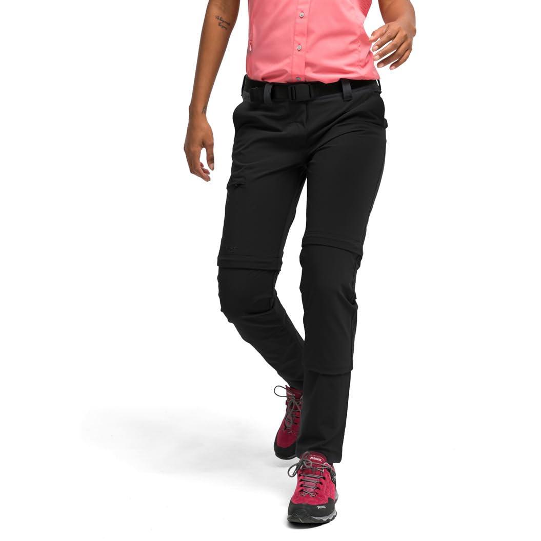 Maier Sports Inara Slim Zip, Damen Wanderhose, Wasserabweisende Hose für Trekking und Hiking, Enganliegender Schnitt, Zipp-off-Funktion, PFC-frei, mSTRETCH pro 4 & Dryprotec