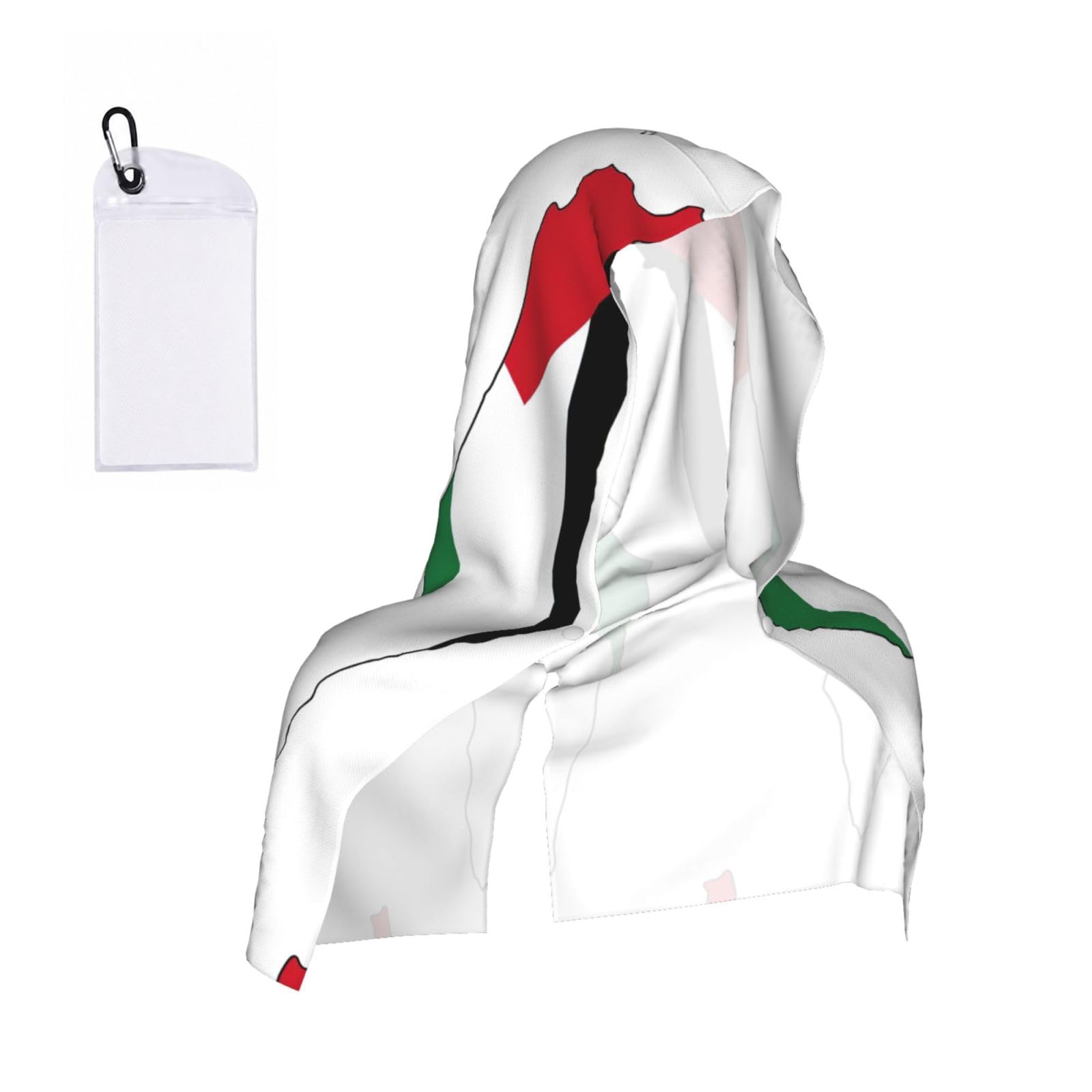 ZYJHYY Palestine Flag Map Print Unisex Swimming Towel Practical Camping Towel Skin-Friendly Cooling Towel For Workout Training
