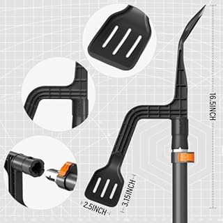 Gutter Cleaning Tool, Roof Drain Gutter Cleaner from Ground, Roof and Ladder, Great for Removing Leaves and Branches (Black)