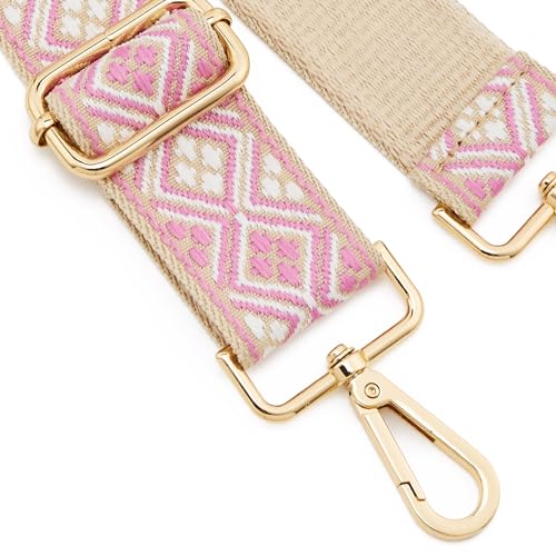 Image of ZOOEASS Wide Shoulder Strap Adjustable Replacement Belt Guitar Style Crossbody Bag Handbag Strap Multicolor Canvas Straps(Wide:1.5in)(Color14)