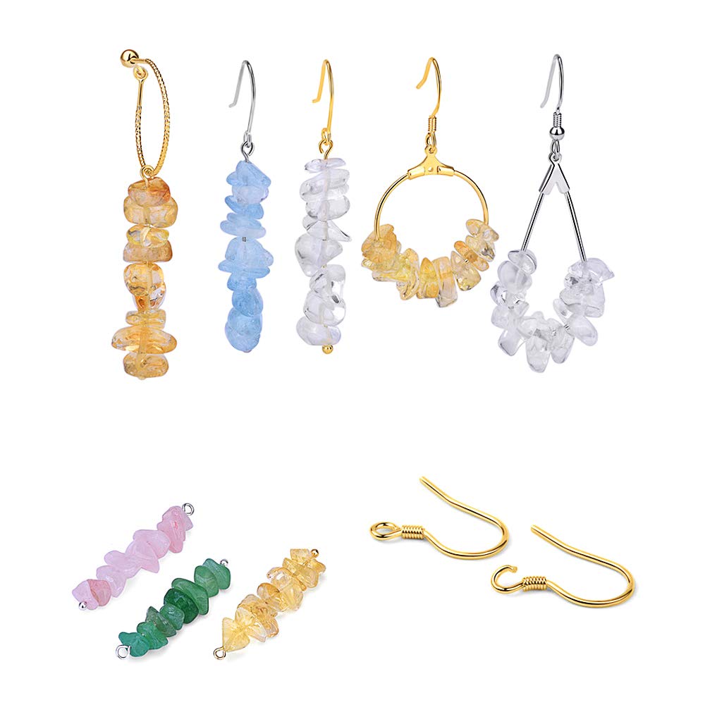 SGerste Crochets De Boucles D'oreilles Et Anneaux Ouverts, 1125 Pièces - Kit De Fabrication De Boucles D'oreilles Avec Boîte Pour La Fabrication De Bijoux (5 Couleurs