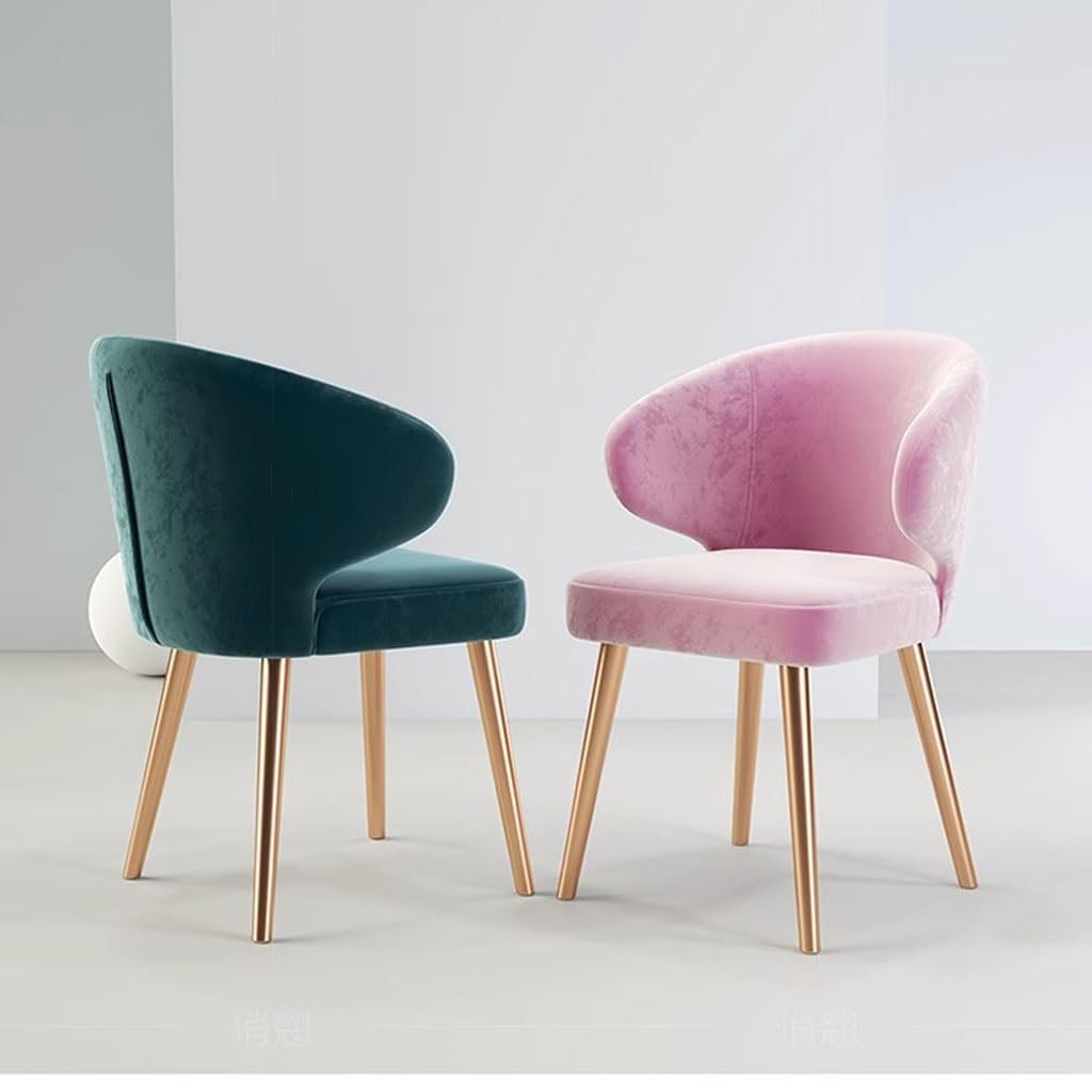 ベルベット ピンク 椅子 2脚セット　モダンチェア ピンク ベルベット チェア 2脚セット - メルカリ