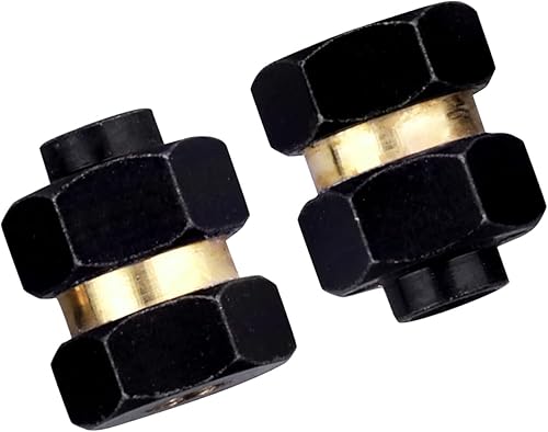 Miniatura 6 de AllinRC Nudillos de dirección de latón con rodamientos de bolas compatibles con Axial 1 24 SCX24 RC Crawler Car Upgrades Parts (negro dorado)