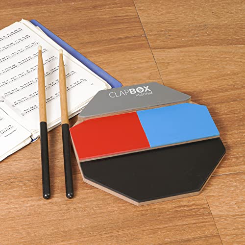 Image of Clapbox Multipad Drum Practice Pad - 4 Different surfaces, 12 inches (Practice Pad Only)