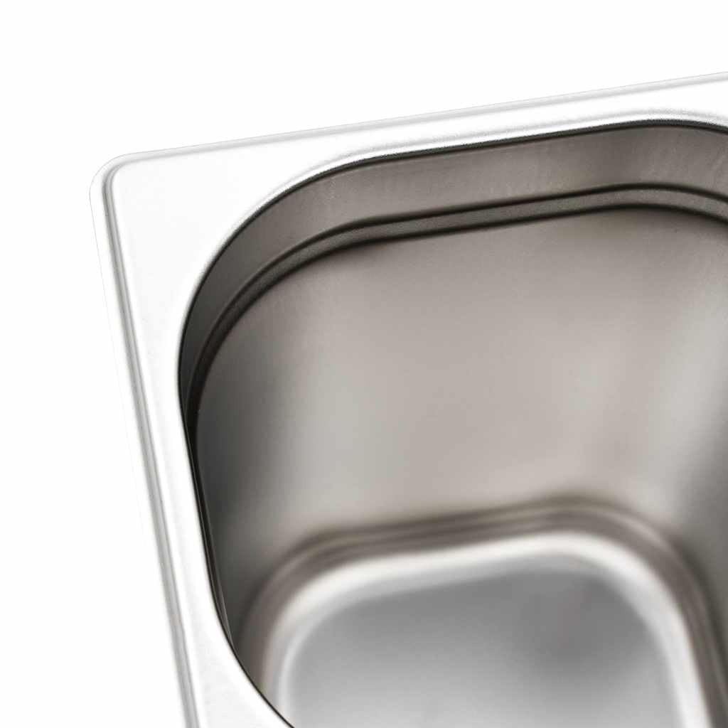 Genérico Recipientes Gastronorm 8 pcs GN 1/6 200 mm Acero inoxidable | Apilables, fáciles de limpiar, uso profesional y doméstico, compatibles con baño de agua y hornillos