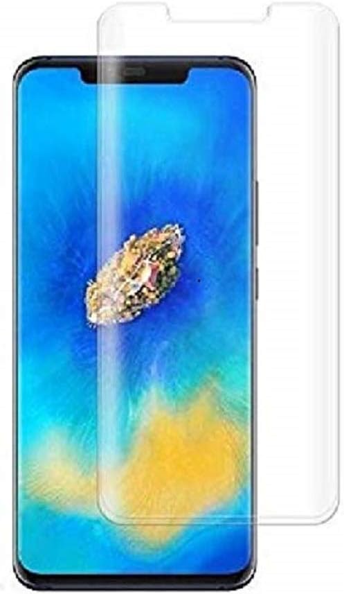 True Desire Full Body UV Tempered Glass, Edge-to-Edge Curved Screen Protector for Huawei Mate 20 Pro - Black, with Free Installation Kit