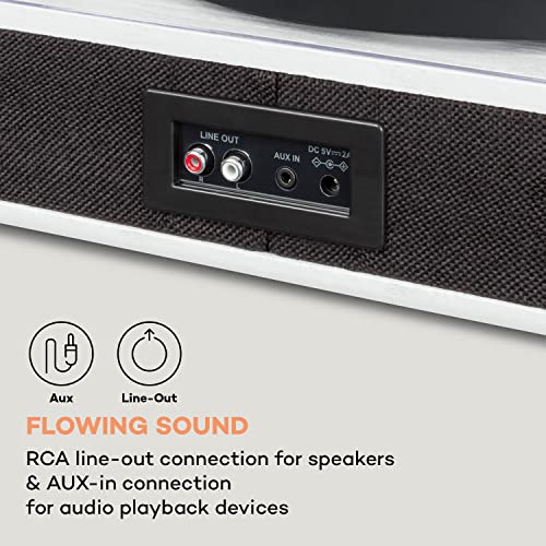 auna TT-Classic Plus Tourne-disque vinyle avec housse anti-poussière et platine Bluetooth avec fonction record 33/45/78… - Les Beatles, Paul McCartney, John Lennon, RIngo Starr, George Harrison auna TT-Classic Plus Tourne-disque vinyle avec housse anti-poussière et platine Bluetooth avec fonction record 33/45/78… – Image 8