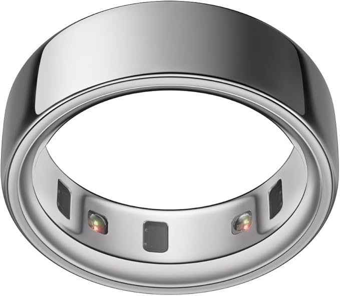 Oura Ring 4 Silver Size 10 Smart Ring Sizing Kit | Sleep Tracking Wearable - Heart Rate - Fitness Tracker - Up to 8 Days Battery Life