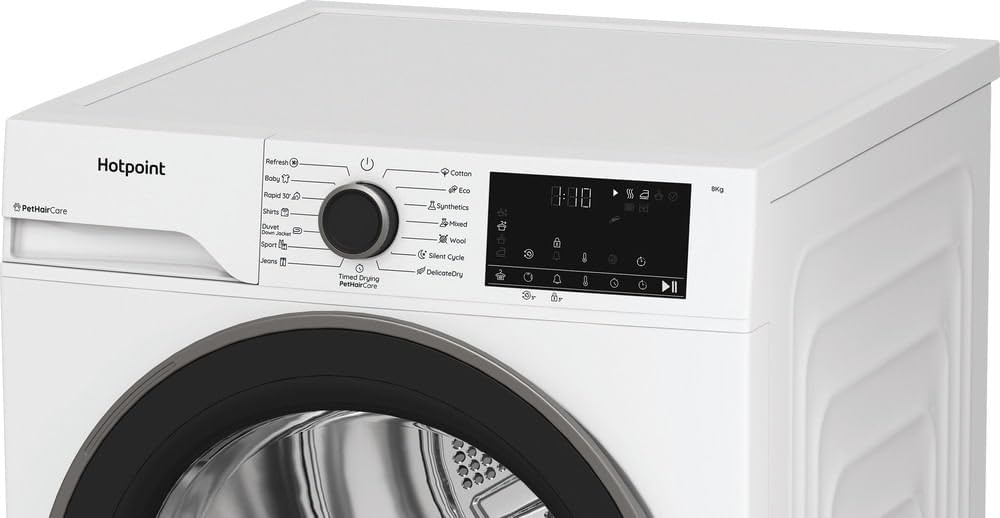Hotpoint CHD84MWBSEE Sèche-linge Pompe à Chaleur 8 kg Silencieux 64 dB Blanc