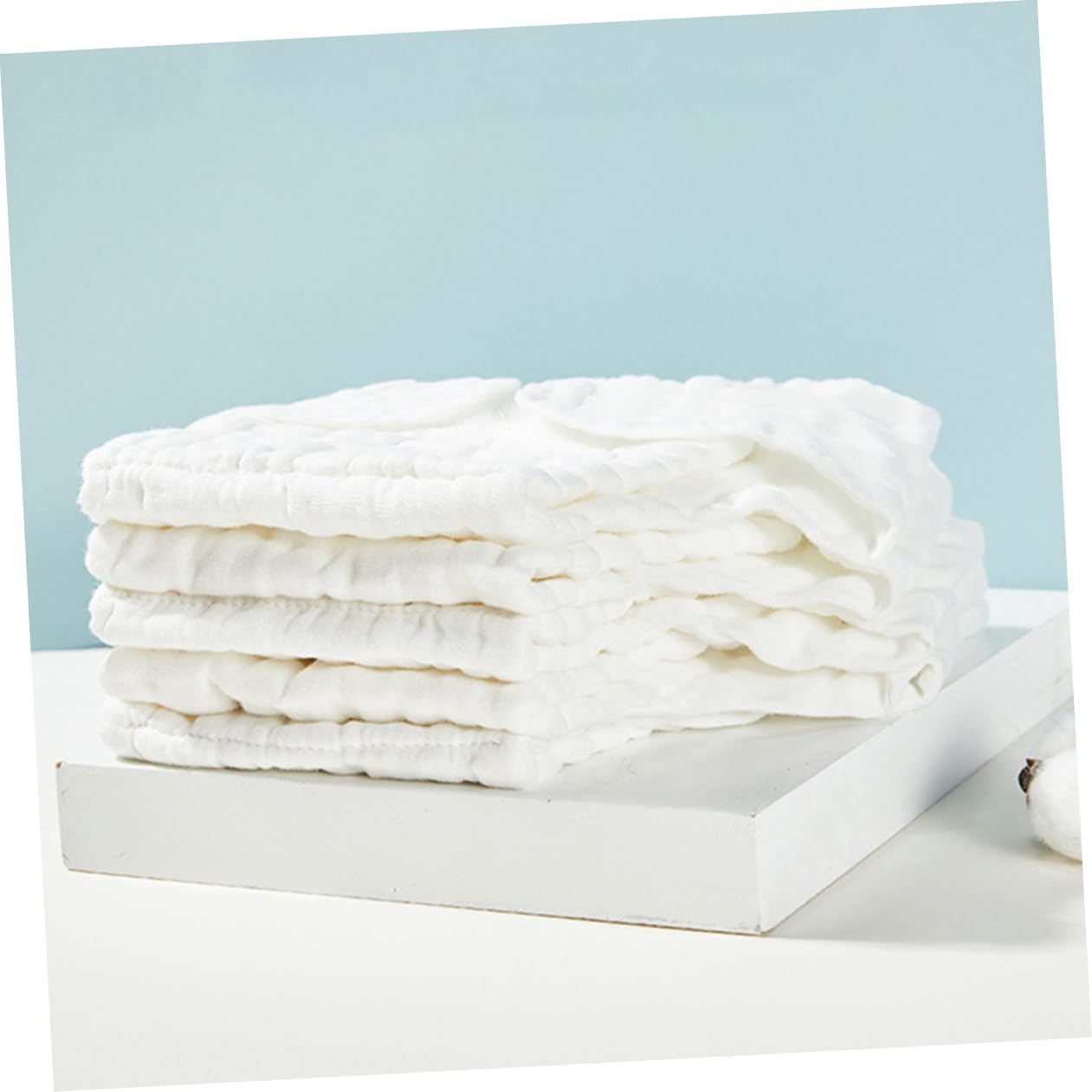 Pañales de Tela para Recién Nacidos Lavables 5 Piezas Blanco