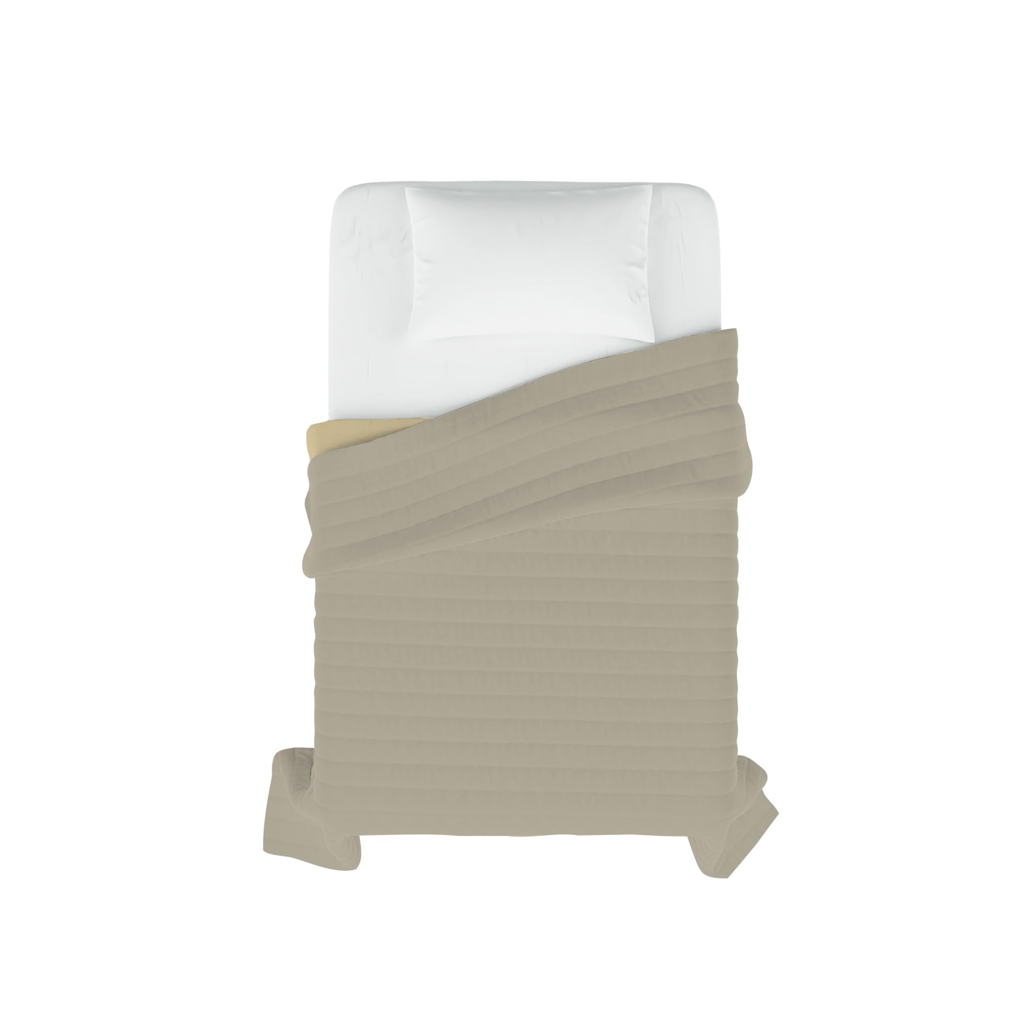 Elegant Summer Quilt Dove Grey/Cream, Small Double