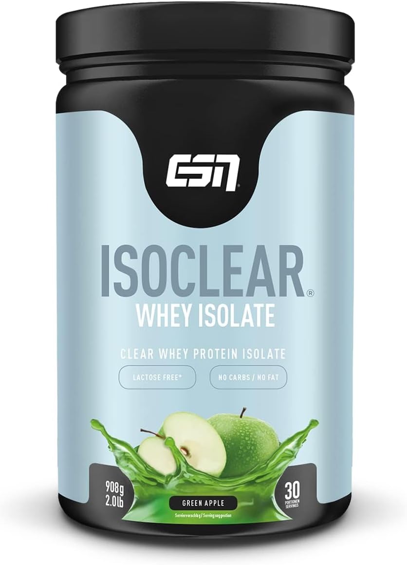 ISOCLEAR Whey Isolate Protein Powder, Green Apple, 908g, Clear Serum
