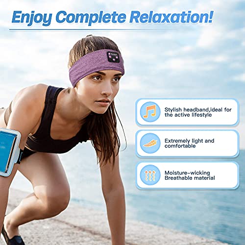 Lavince Sleep Headphones Bluetooth Sports Headband, Wireless Sports Headband Headphones With Ultra-Thin Hd Stereo Speakers Perfect For Workout,Jogging,Yoga,Insomnia,Side Sleepers,Air Travel,Meditation #TOP3