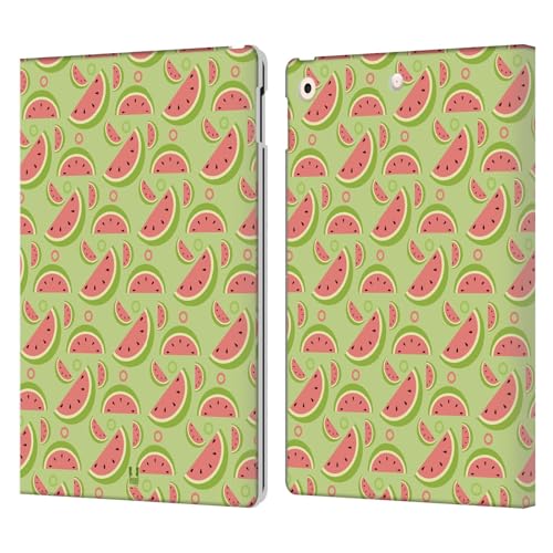 Étui portefeuille en cuir compatible Apple iPad 10.2 2019 2020 2021 motifs fruits