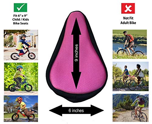 image for MI0512 Kids Bike Gel Seat Cushion Cover, 8x5 inch Child Cover Premium 
